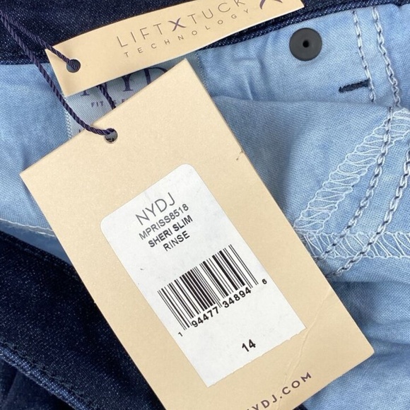 NYDJ Jeans Sheri Slim Tummy Control High Rise Stretch Denim Rinse - Picture 3 of 10